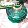 Beautiful Old Green Glass Oil Lamp, Postage Available Image 7