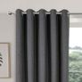 Charcoal Blackout Ready Made Eyelet Curtains Image 4