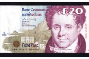 1996 Ireland IR20 Daniel O Connell Banknote Series C. Note issued 04/07/96. Serial number EHB432157