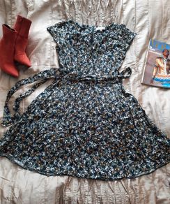 Ladies Floral print dress - size 14