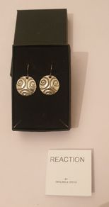 Reaction by Darling & Greer Celtic Design Pewter Earrings New In Box CAN POST