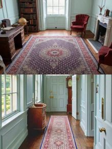 Stunning Large Persian Moud Rug Carpet and Matching XLong Runner