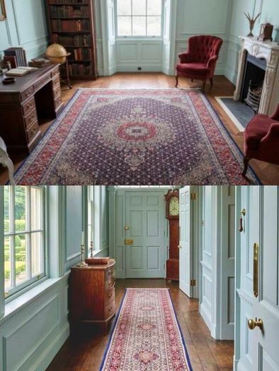 Stunning Large Persian Moud Rug Carpet and Matching XLong Runne
