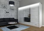 Sliding Doors Wardrobe S 253cm LED - White
