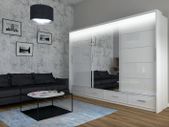 Sliding Doors Wardrobe S 253cm LED - White