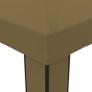 Gazebo with Double Roof and String Lights 3x3x2.7 m Taupe 180 g/sq.m Image 4