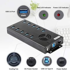 Sipolar A-423 10 Ports USB 3.0 Industrial USB Hub
