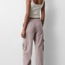 Fab Pull & Bear Dusky Pink Cargo Trousers  Size Large UK 14 Image 3