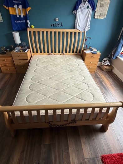 Double bed and mattress