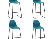 Bar Chairs 4 pcs Turquoise Plastic