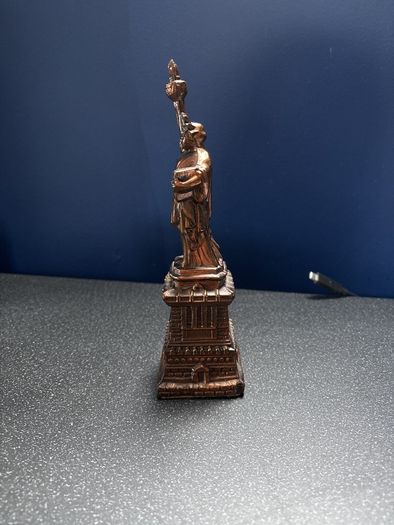 Old Statue of Liberty New York 8.25 Spelter Miniature Souvenir Building Copper