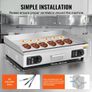 Commercial Electric Griddle, 4400W Countertop Half-Flat Top Grill, 122F-572F Adjustable Temp, 28.74x15.75x0.39in Stainless Steel Image 4