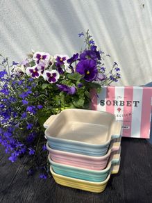 Le Creuset Sorbet Collection Set of 4 Square Baking Dishes 13cm