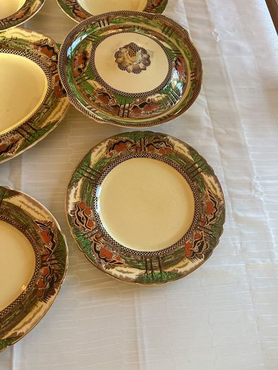 Vintage 1930s Myott Son & Co "England's Countryside" 10-Piece Service (H.W.340)