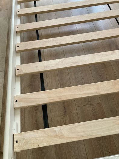 A beautiful White Bunk Bed. No Mattresses.