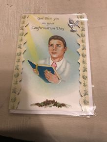 Confirmation card for boy