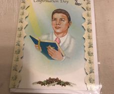 Confirmation card for boy