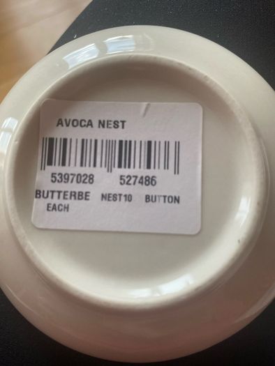 Avoca butter dish & creamer