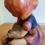 Vintage Erich Stauffer Figurine Japan "Open Laces" Girl Tying Shoe Ceramic Image 2