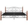 Bed Frame Black Metal 180x200 cm Image 3