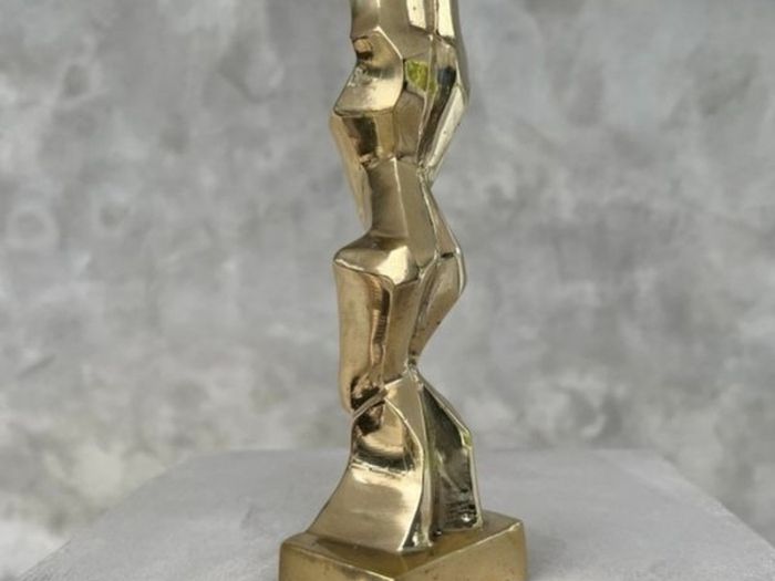 Cubist Lady - Polished Bronze