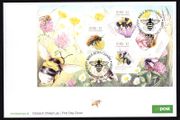 2018 Ireland Fauna &amp; Flora: Native Irish Bees Stamp Miniature Sheet An Post First Day Cover (FDC)