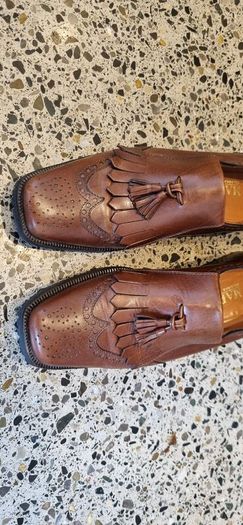 italian brown leather loafers