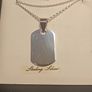 Sterling Silver Solid Dog Tag and Chain Image 4