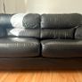 Black Leather Couch Image 2