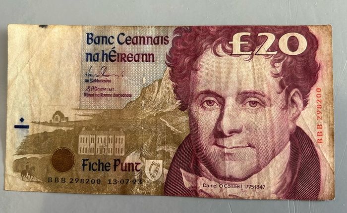 Irish C Series Replacement Daniel O Connell 20 Pound Banknote