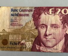 Irish C Series Replacement Daniel O Connell 20 Pound Banknote