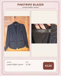 Lauren Ralph Lauren Pinstripe Blazer