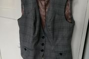 Next Grey Check Waistcoat New Size 14 (Next)