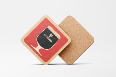 Guinness 1960's Stemmed Glass Design Coaster