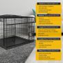 Petworld Premium Giant Dog Crate, Sliding Doors, Foldable, 122cm Image 7