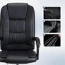 High-back ergonomic office swivel chair, executive seat with tilt function, PU leather gaming chair, supports up to 150kg(Black) Image 8