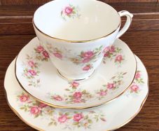 Duchess June Bouquet Pattern China Trio Cup Saucer Side