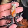 1 Crow Claws Soldered with the most beautiful Opal in Matrix Talisman Image 6