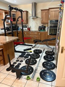 Serious Gym Weightlifting Set, Heavy Power Squat Rack + All In Photos!!
