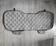 Quilted Car Rear Seat Protector Mat - Grey Car Seat Cover with Pockets