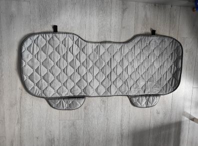 Quilted Car Rear Seat Protector Mat - Grey Car Seat Cover with Pockets