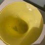 Yellow and blue Vintage hand blown  glass vase Image 4