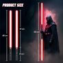 Light Saber Upgraded RGB 15 Colors, USB Rechargeable Lightsaber with Metal Handle, with Sounds Mode Laser Sword Toy for Kids and Adults Cosplay Party Gifts (60CM 2PC) Image 5