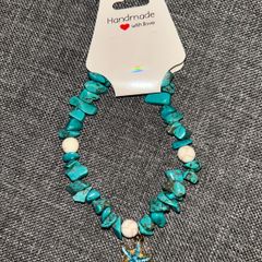 Blue Beaded Starfish Bracelet