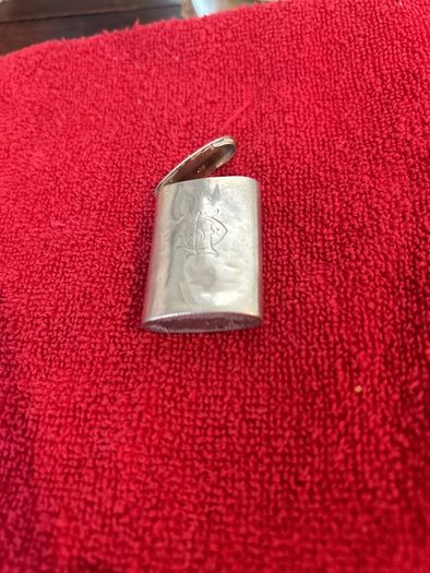 silver very old Vesta case