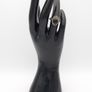 Marcasite Halo Jet Sterling Silver Ring Image 10