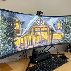 Samsung LC49RG90SSPXXU 49" Curved LED Monitor - Dual WQHD 5120 x 1440, 120Hz, HDMI, Displayport, USB