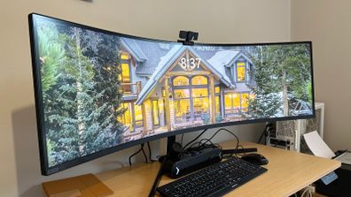 Samsung LC49RG90SSPXXU 49" Curved LED Monitor - Dual WQHD 5120 x 1440, 120Hz, HDMI, Displayport, USB