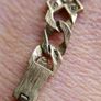 Vintage 9c 375 Solid Yellow Gold Solid Diamonds  Link Bracelet L-5,7" 7,3 g Image 5