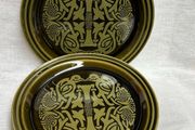 Arklow Pottery Tree Of Life Green side plates